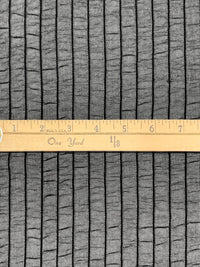 Black Polyester/Lycra Vertical Stripe Weave Crinkle Netting 54W