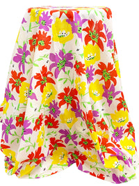 Palest Pink/Pearly Purple/Canary/Multi 100% Cotton Stylized Floral Print Voile 56W