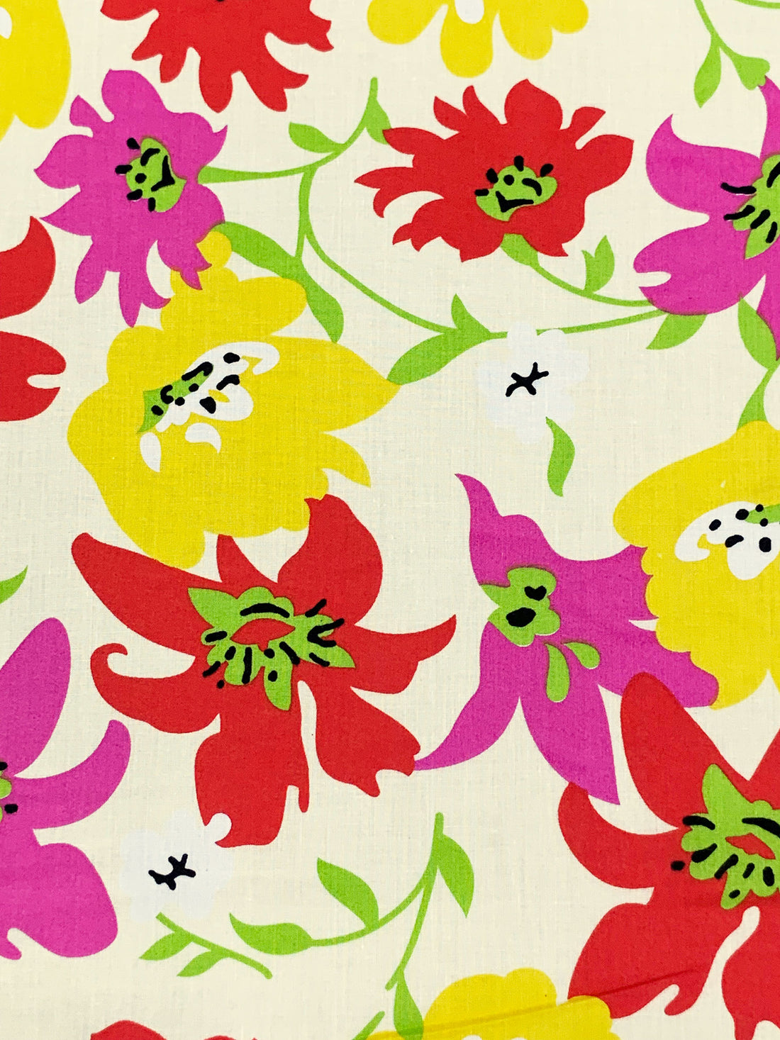 Ivory/Crimson/Mulberry/Multi 100% Cotton Stylized Floral Print Voile 58W