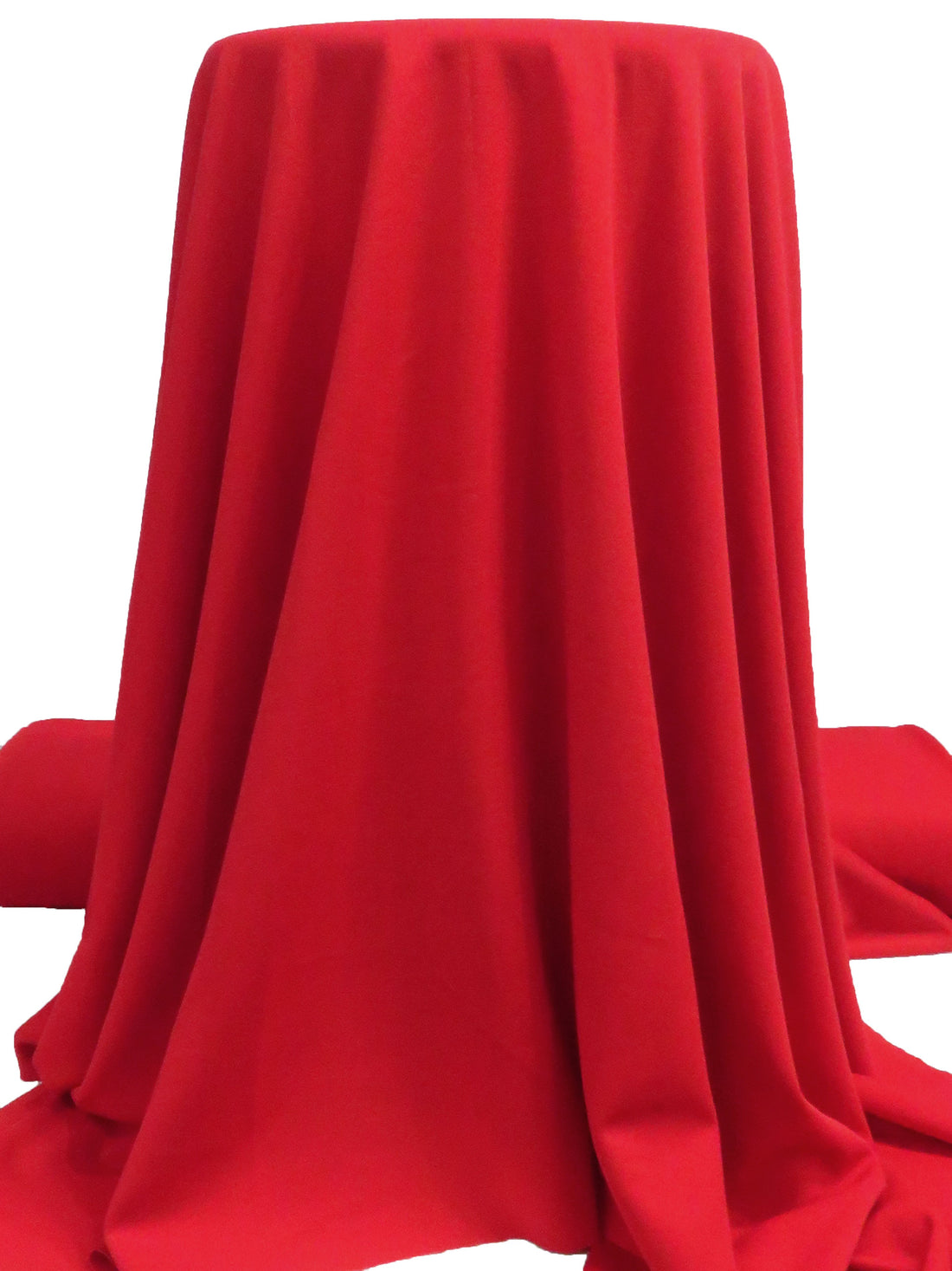 Chinese Red Polyester/Lycra Crepe Techno Knit 58W