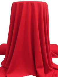 Chinese Red Polyester/Lycra Crepe Techno Knit 58W