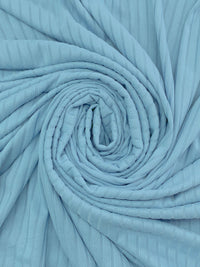 Dark Sky Blue Polyester/Lycra Rib Knit 58W