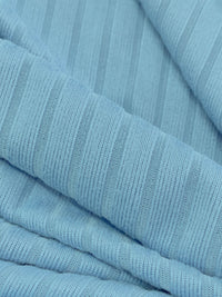 Dark Sky Blue Polyester/Lycra Rib Knit 58W