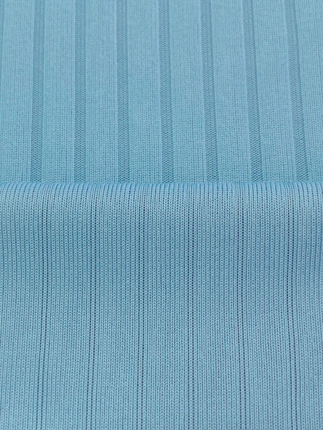 Dark Sky Blue Polyester/Lycra Rib Knit 58W