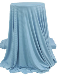 Dark Sky Blue Polyester/Lycra Rib Knit 58W