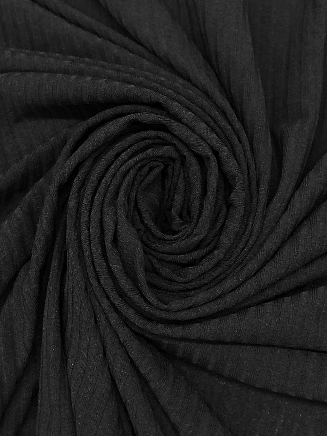 Crow Black Polyester/Lycra Rib Knit 50W