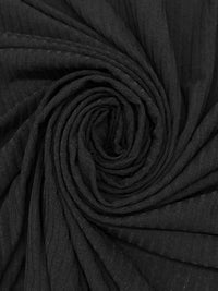 Crow Black Polyester/Lycra Rib Knit 50W