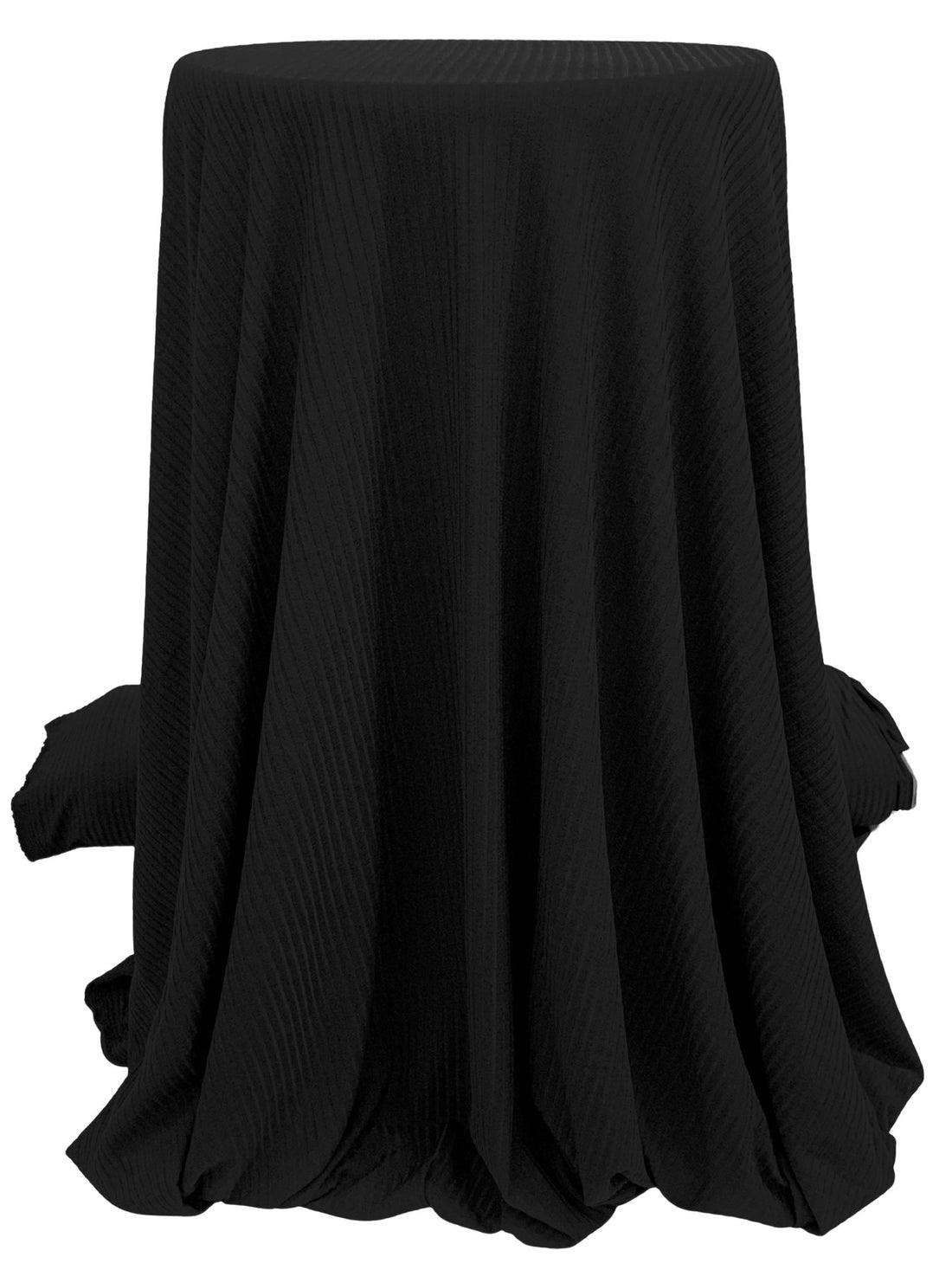 Crow Black Polyester/Lycra Rib Knit 50W