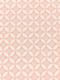 Apricot/White Polyester/Lycra Mini Medallion Print Crepe Knit 56W