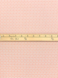 Apricot/White Polyester/Lycra Mini Medallion Print Crepe Knit 56W