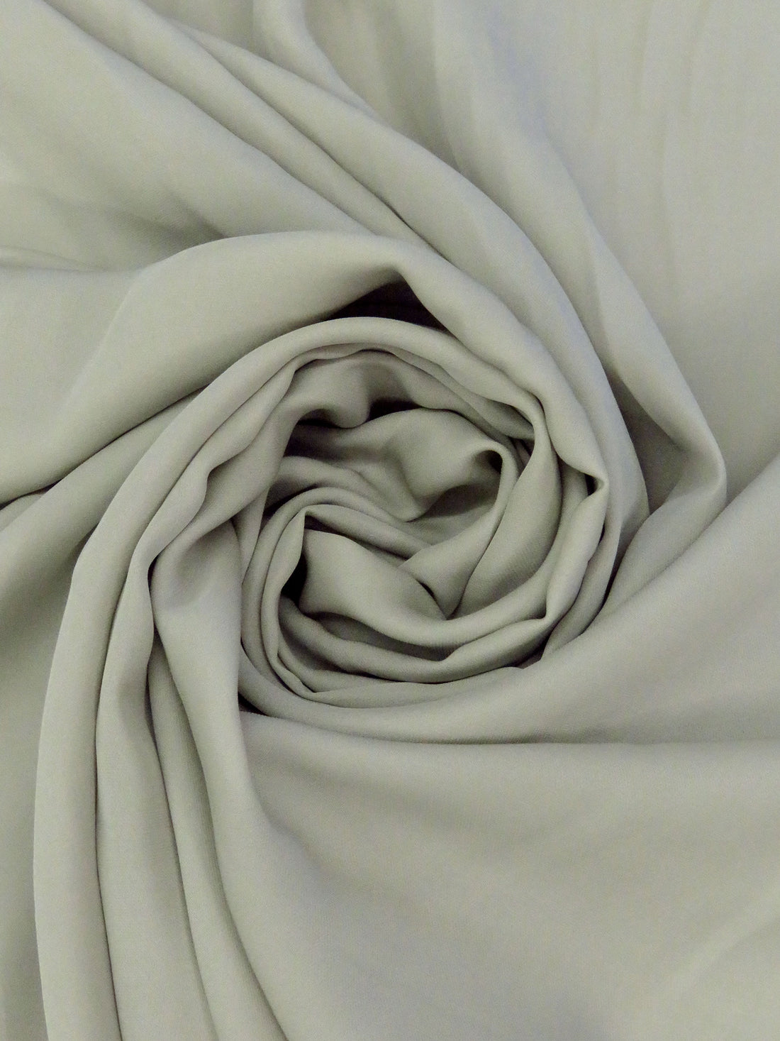 Pastel Gray 100% Silk Double Georgette - NY Designer - 43W