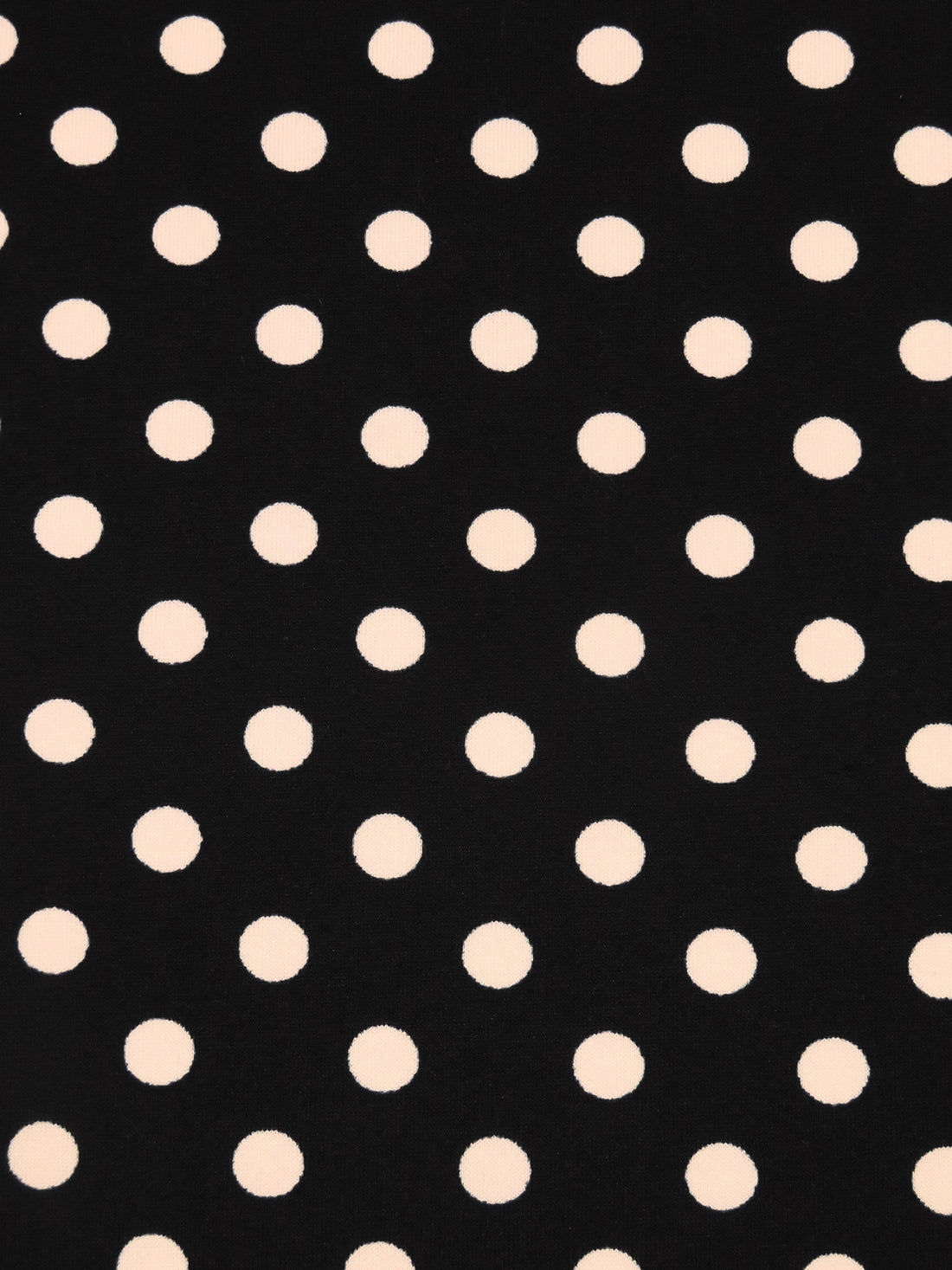 Black/Tan Polyester/Lycra Polka Dot Print Techno Knit 58W