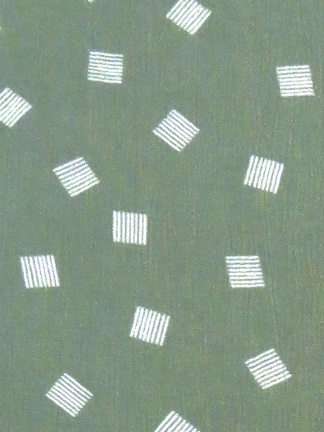 Misty Green/White 100% Rayon Scattered Boxes Print Crinkle Challis 52W