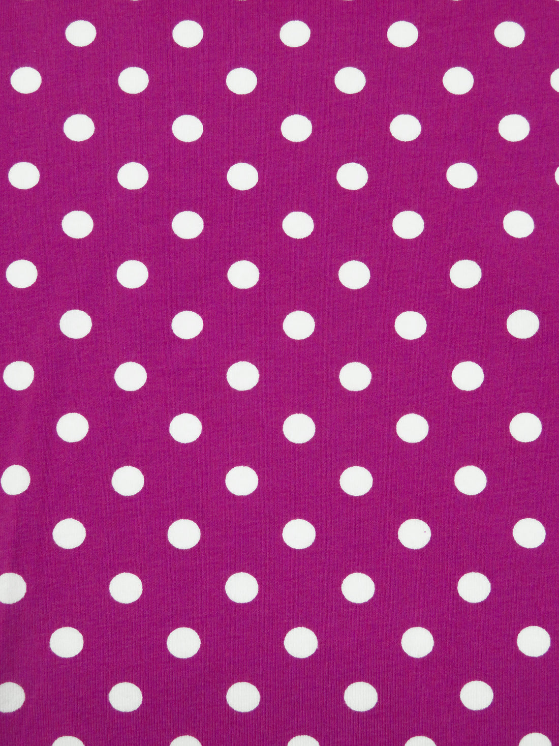 Bright Orchid/White Cotton/Lycra Polka Dot Print Jersey Knit 62W