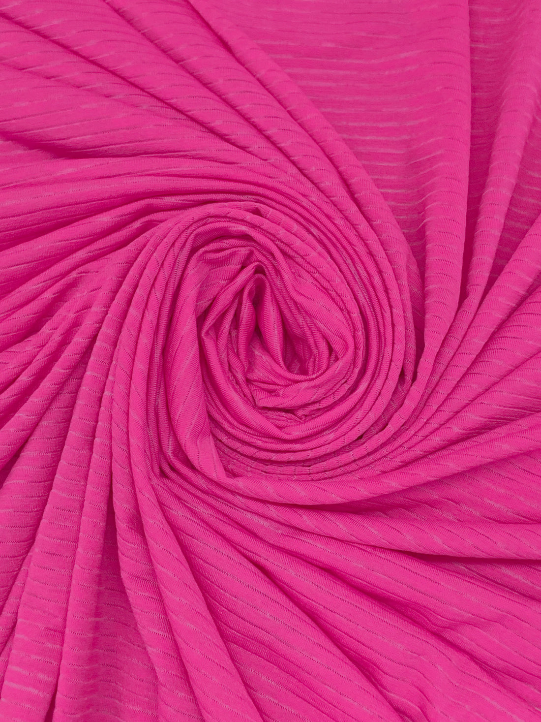 Royal Pink Recycled Polyester/Polyester/Elastane Horizontal Stripe Weave Base Layer Activewear Knit - Corbeaux Clothing - 58W