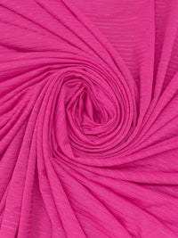 Royal Pink Recycled Polyester/Polyester/Elastane Horizontal Stripe Weave Base Layer Activewear Knit - Corbeaux Clothing - 58W