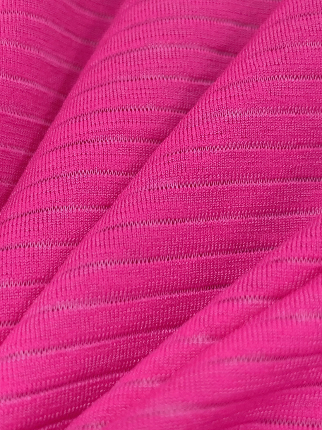 Royal Pink Recycled Polyester/Polyester/Elastane Horizontal Stripe Weave Base Layer Activewear Knit - Corbeaux Clothing - 58W
