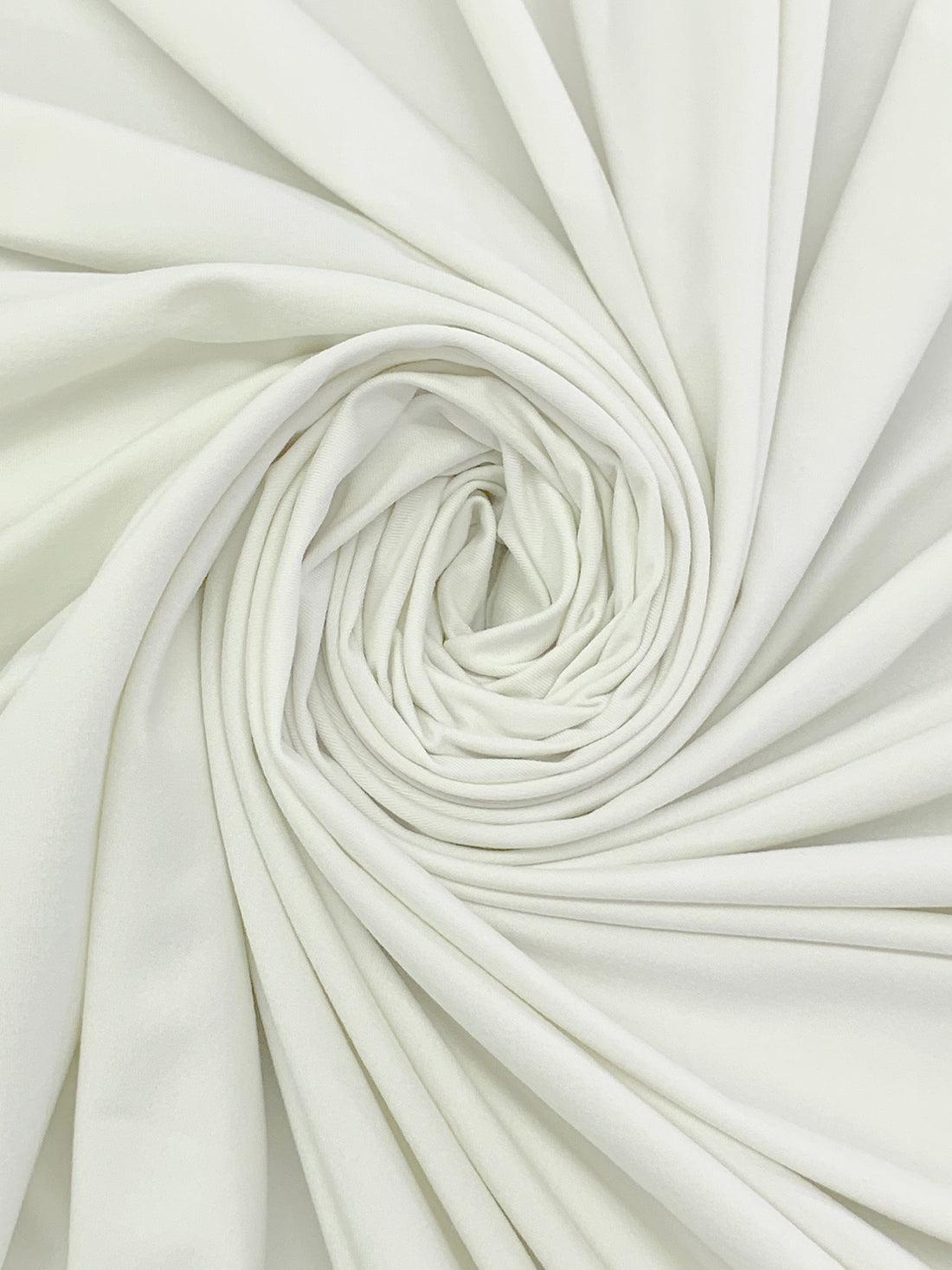 Spare White Recycled Polyester/Spandex Print Brushed Activewear Knit - Corbeaux Clothing - 58W