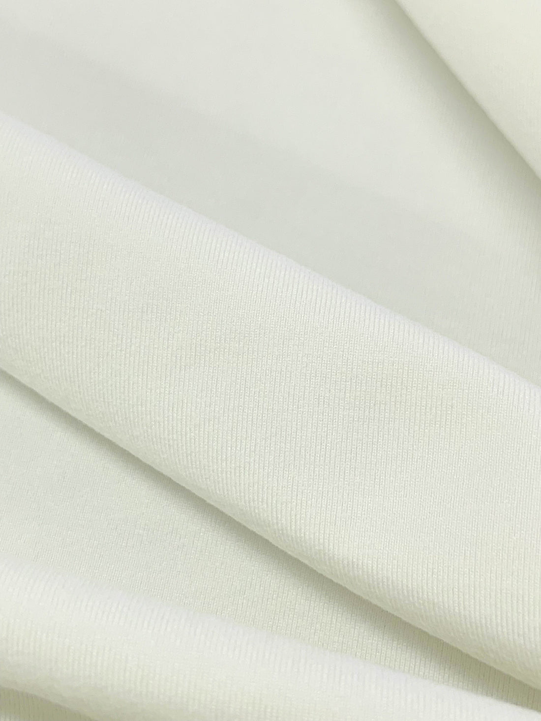 Spare White Recycled Polyester/Spandex Print Brushed Activewear Knit - Corbeaux Clothing - 58W