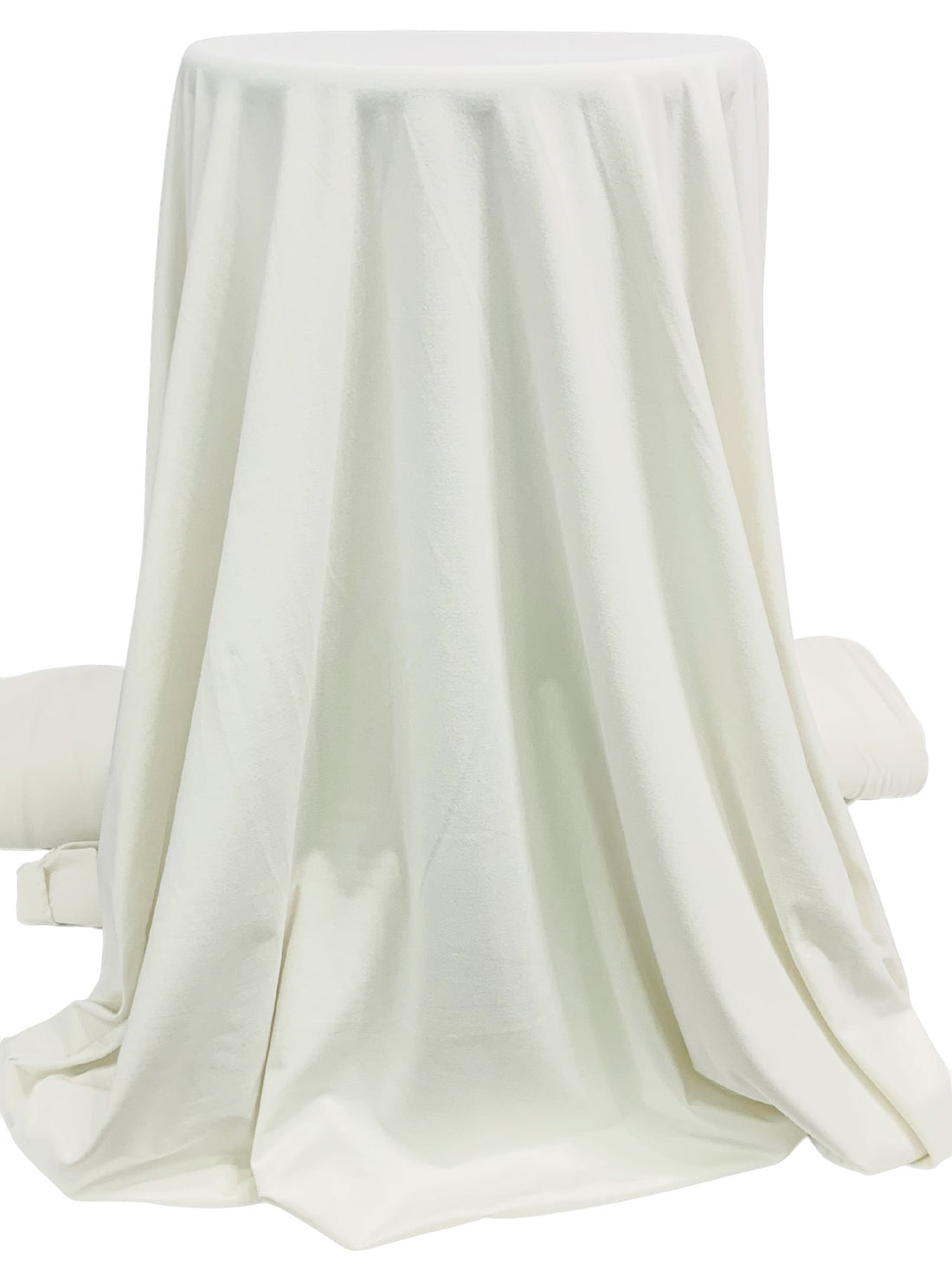 Spare White Recycled Polyester/Spandex Print Brushed Activewear Knit - Corbeaux Clothing - 58W