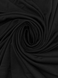 Black 100% Polyester Matte Performance Interlock Knit - Corbeaux Clothing - 56W