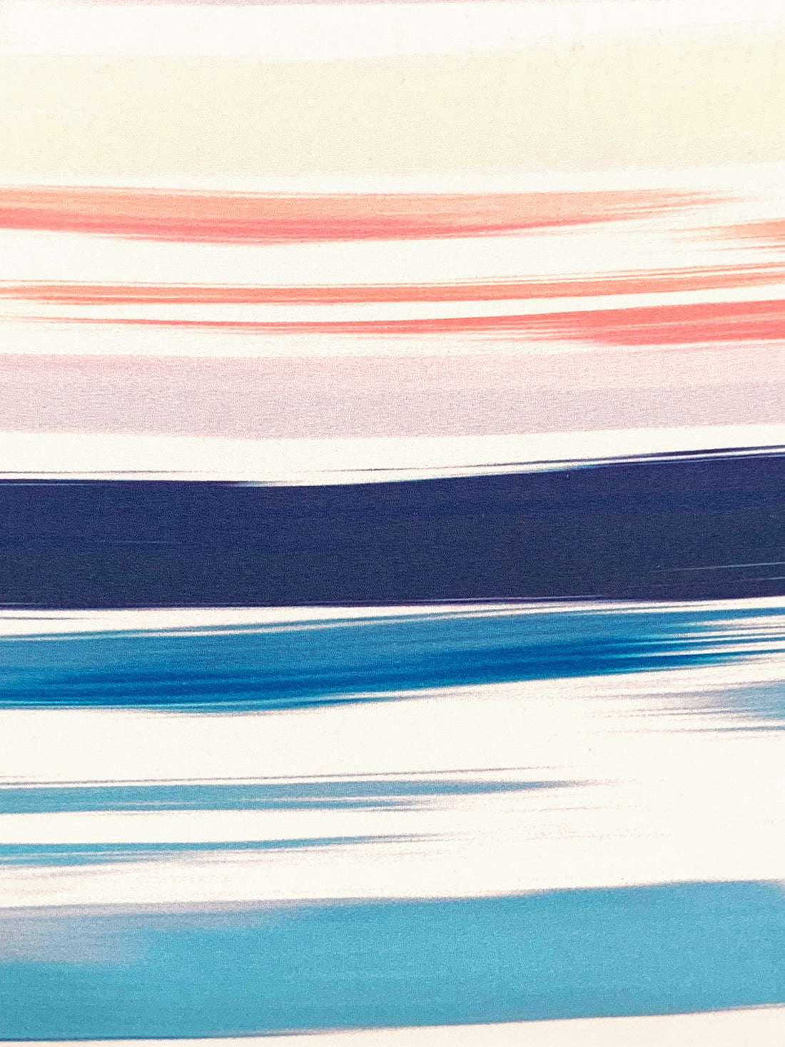 Dark Imperial Blue/Salmon Rose/Ginger Bronze/Multi 100% Polyester Horizontal Streaks Print Charmeuse 58W