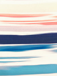 Dark Imperial Blue/Salmon Rose/Ginger Bronze/Multi 100% Polyester Horizontal Streaks Print Charmeuse 58W