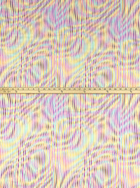 Fuchsia Pink/Off-White/Canary/Multi 100% Polyester Warped Vertical Stripe Print Charmeuse 56W