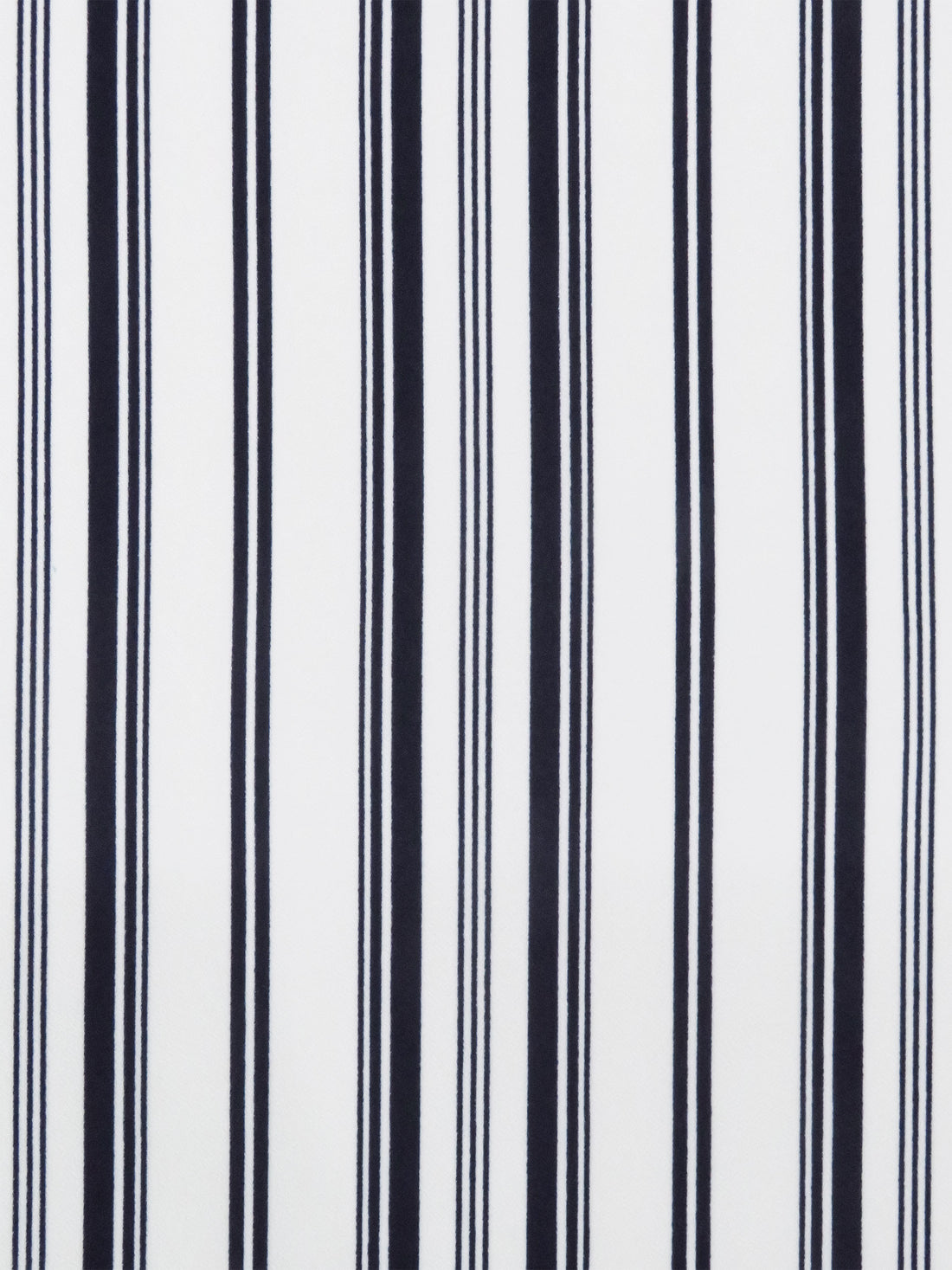 White/Muted Midnight Navy Polyester/Lycra Vertical Multi Stripe Print Crepe Double Knit 56W