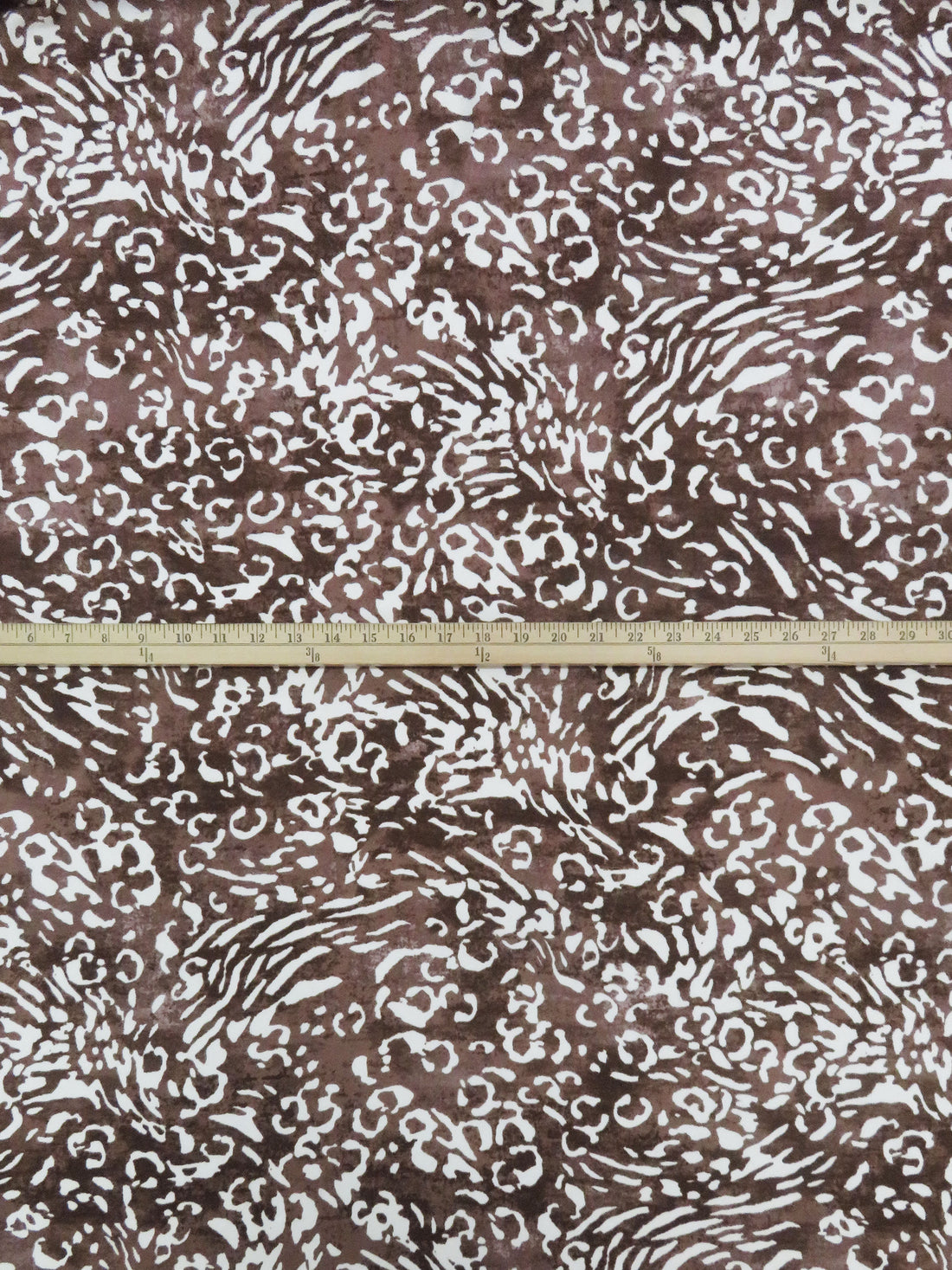Coffee Brown/White/Mousey Brown 100% Polyester Animal Print Charmeuse 58W
