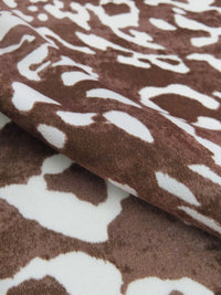 Coffee Brown/White/Mousey Brown 100% Polyester Animal Print Charmeuse 58W