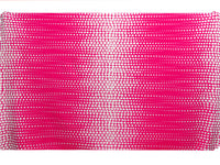 Raspberry/White Polyester/Lycra Double Border Tapered Dot Print Scuba Knit 56W