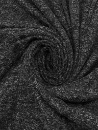 Dark Charcoal Polyester/Lycra Heathered Interlock Sweater Knit 60W