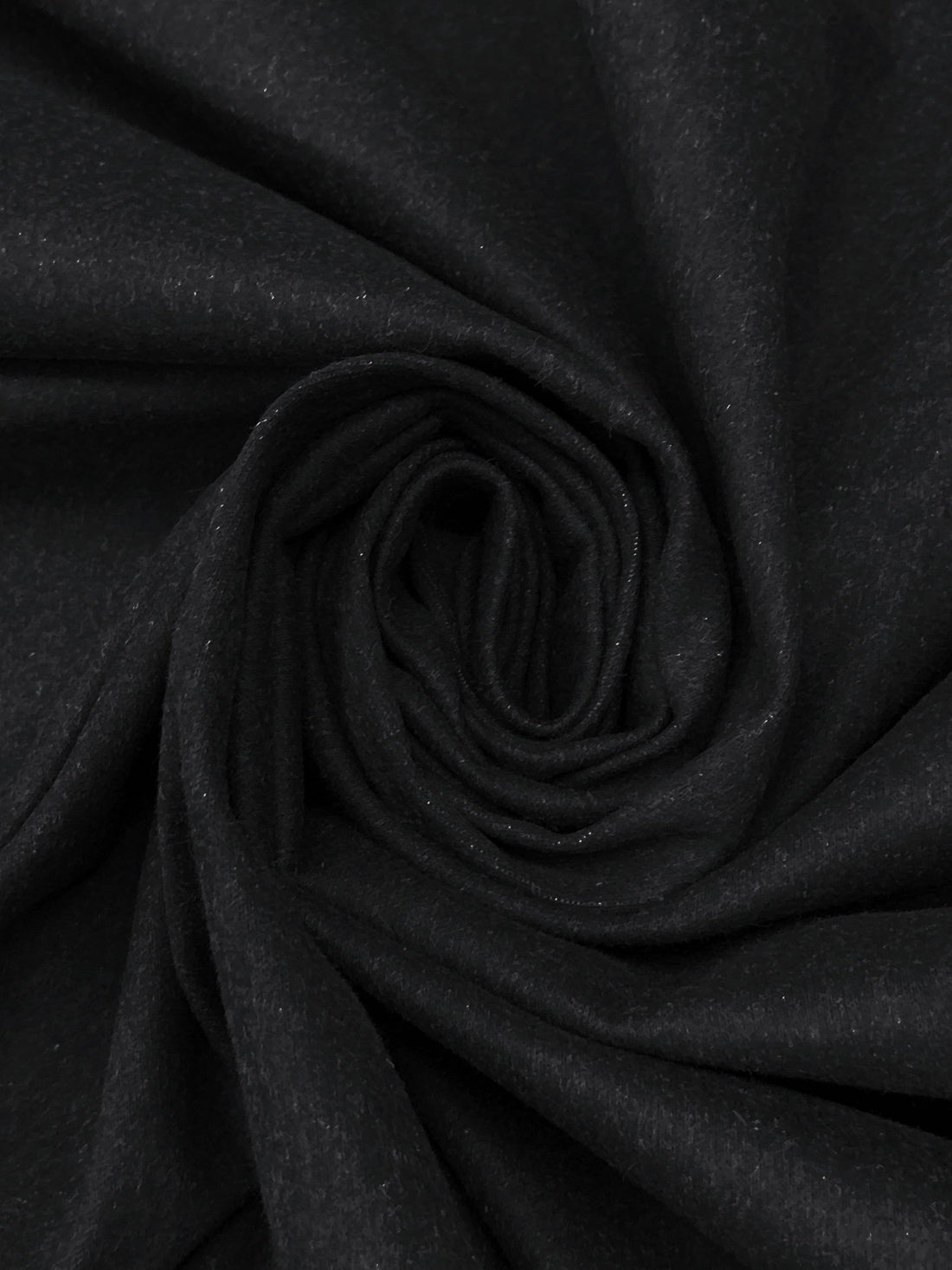 Muted Cool Black Cotton/Lycra Brushed Stretch Denim Sateen - NY Designer - 56W