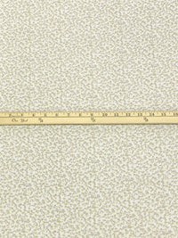 Pale Vanilla/Yellow/Taupe 100% Rayon Ditsy Floral Print Crinkle Challis 52W