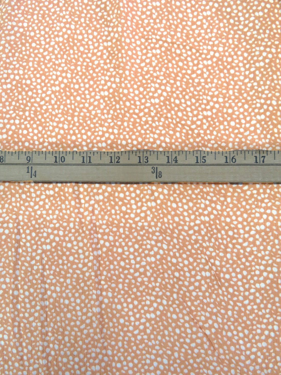 Fawn/White 100% Rayon Abstract Dot Print Crinkle Challis 52W