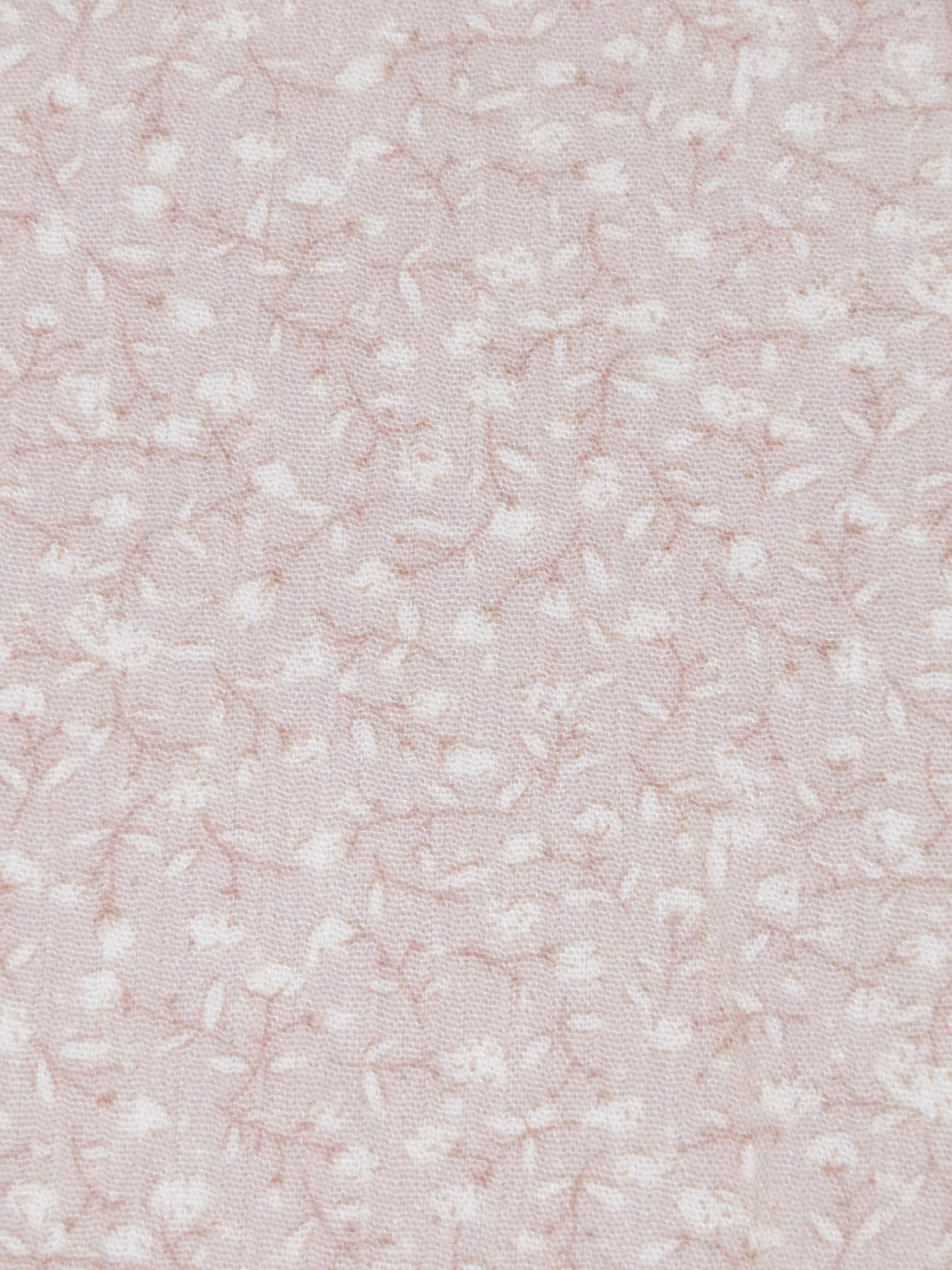 Dust Storm Pink/White/Pale Chestnut 100% Rayon Faded Floral Print Crinkle Challis 52W
