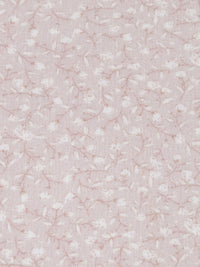 Dust Storm Pink/White/Pale Chestnut 100% Rayon Faded Floral Print Crinkle Challis 52W