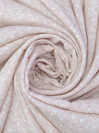 Dust Storm Pink/White/Pale Chestnut 100% Rayon Faded Floral Print Crinkle Challis 52W