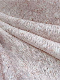 Dust Storm Pink/White/Pale Chestnut 100% Rayon Faded Floral Print Crinkle Challis 52W