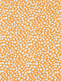 Deep Saffron/White 100% Rayon Abstract Dot Print Crinkle Challis 52W