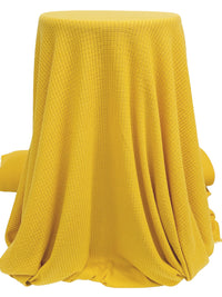 Yellow Gold Polyester/Rayon/Lycra Brushed Waffle Sweater Knit 54W