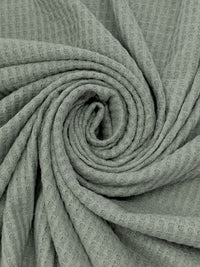 Vintage Gray Polyester/Rayon/Lycra Brushed Waffle Sweater Knit 56W