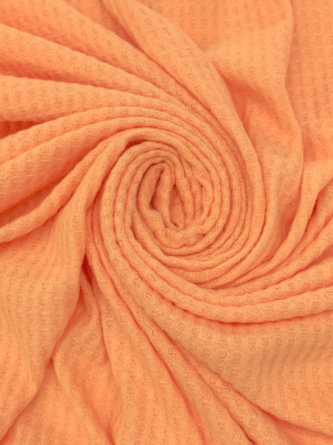Apricot Polyester/Rayon/Lycra Brushed Waffle Sweater Knit 54W