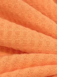 Apricot Polyester/Rayon/Lycra Brushed Waffle Sweater Knit 54W