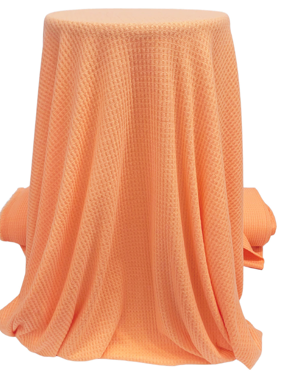 Apricot Polyester/Rayon/Lycra Brushed Waffle Sweater Knit 54W
