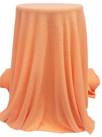 Apricot Polyester/Rayon/Lycra Brushed Waffle Sweater Knit 54W