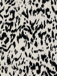 Palest Gray/Black 100% Polyester Animal Print Georgette - Norma Kamali - 58W