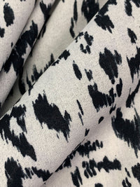 Palest Gray/Black 100% Polyester Animal Print Georgette - Norma Kamali - 58W