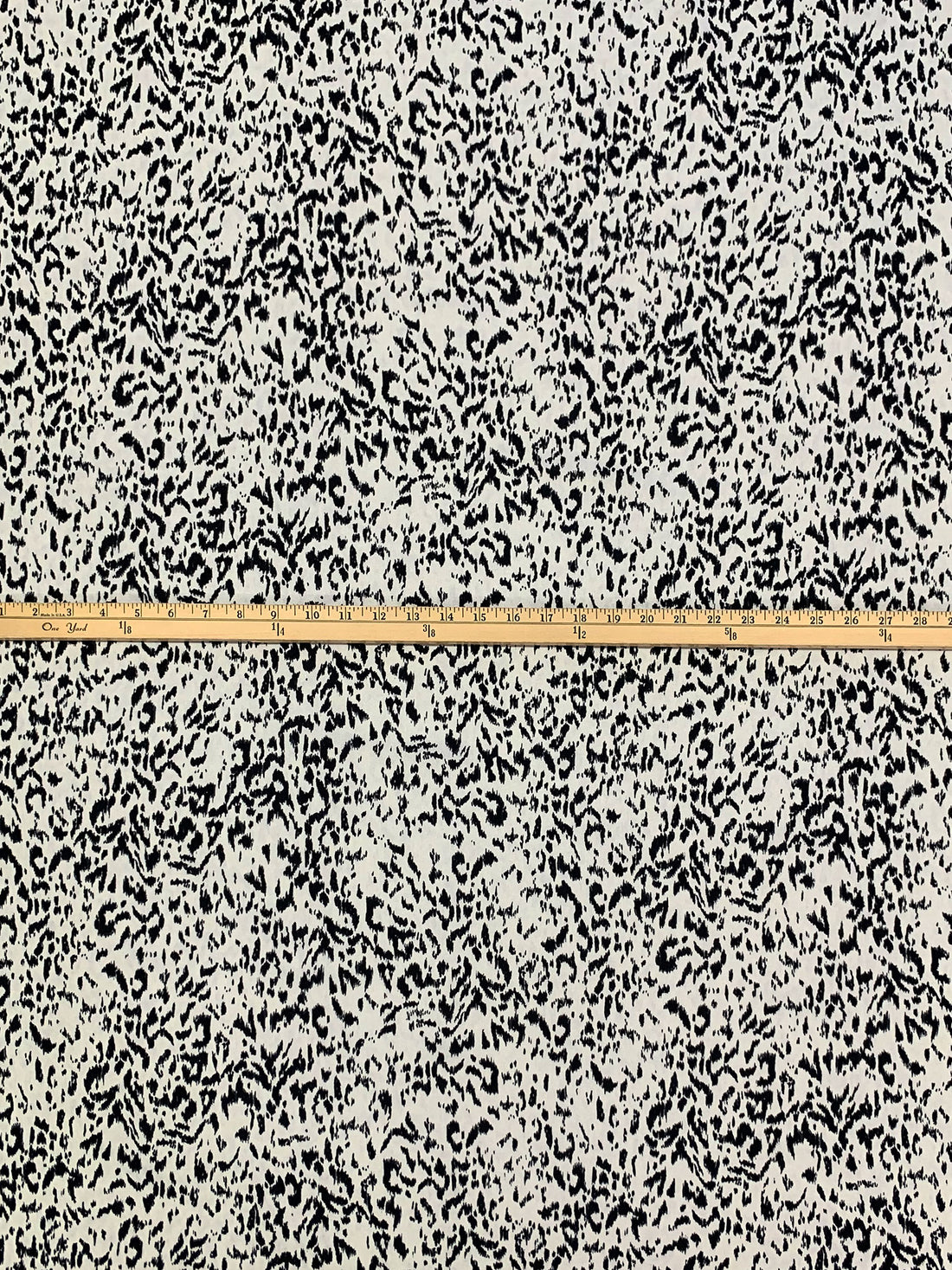 Palest Gray/Black 100% Polyester Animal Print Georgette - Norma Kamali - 58W